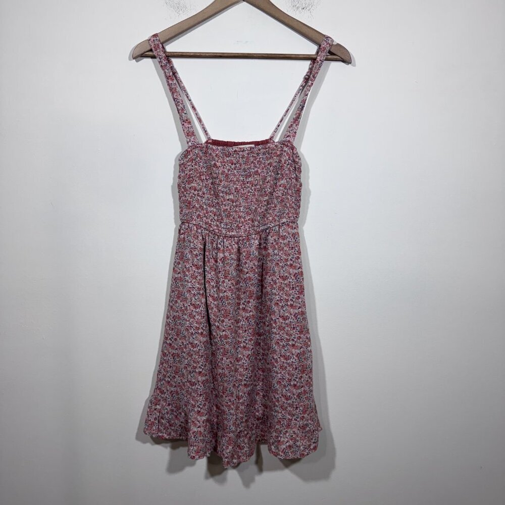 Abercrombie & Fitch Ditzy Floral Sleeveless Smocked Baby Doll Dress Size Small